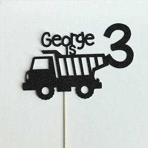 Construction Cake Topper, Dump Truck Cake Topper