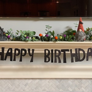 Halloween Birthday Banner, Halloween Birthday Garland