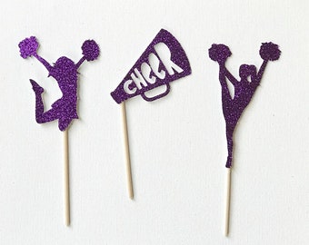 Cheer Cupcake Toppers, Cheerleader Cupcake Toppers