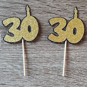 Age Cupcake Toppers, Number Cupcake Toppers, Candle Cupcake Toppers