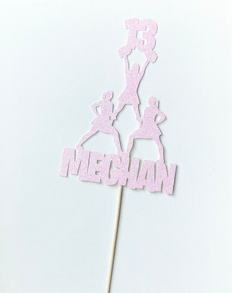 Cheerleader Cake Topper Cheer Birthday Cake Topper | Etsy