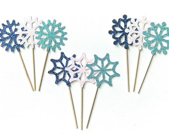 Snowflake Cupcake Toppers