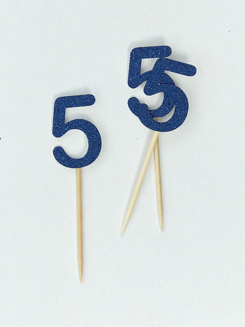 Age Cupcake Toppers Number Cupcake Toppers Numerical Cupcake Etsy