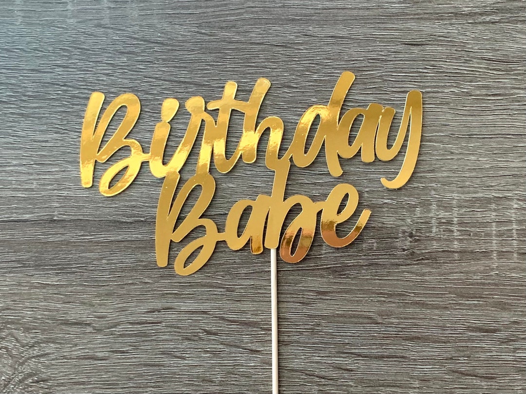 Birthday Babe Cake Topper - Etsy