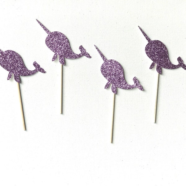 Narwhal Cupcake Toppers