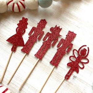 Christmas Cupcake Toppers, Nutcracker Cupcake Toppers, Holiday Cupcake Toppers
