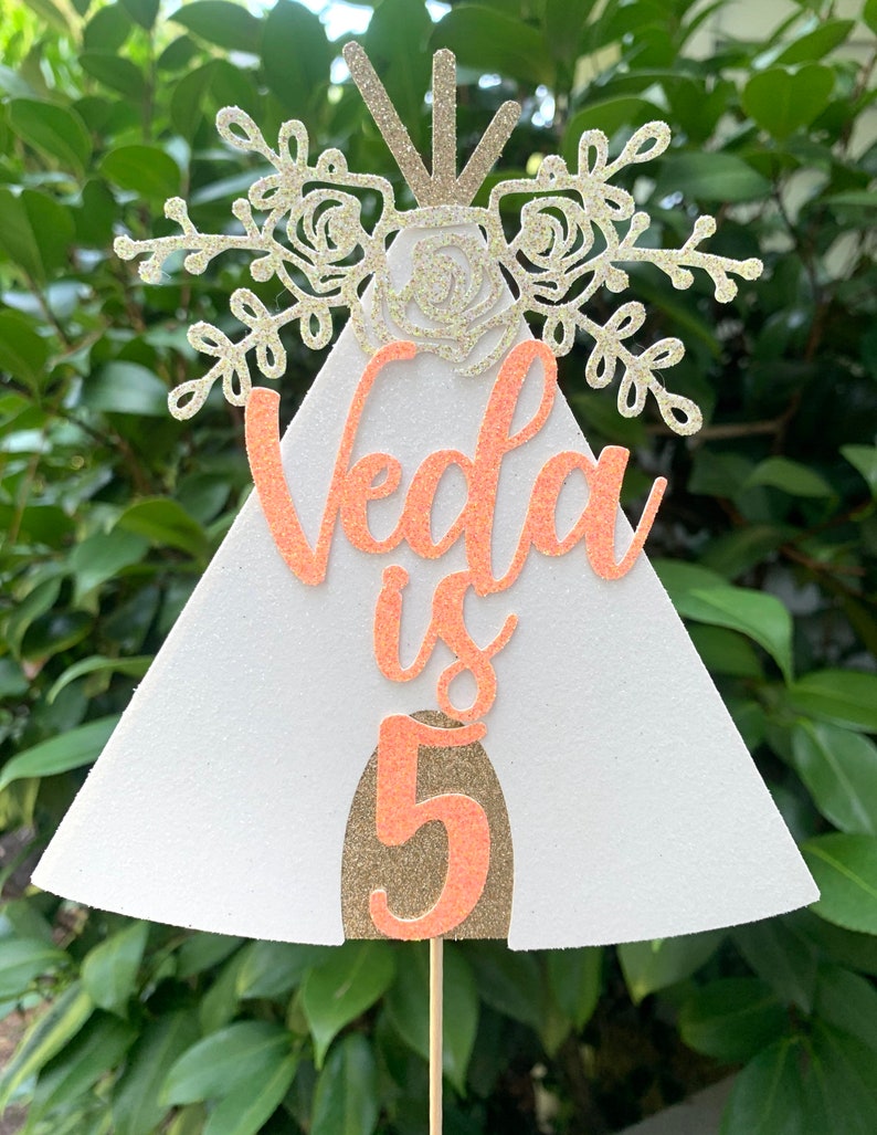 Boho Chic Cake Topper Camping Cake Topper Teepee Cake Topper Boho Cake Topper