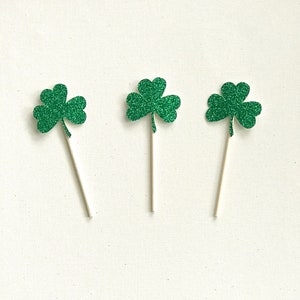 Shamrock Cupcake Toppers, St Patrick&#39;s Day