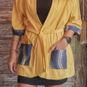 Tammy's kimono long sleeve-Flowy Rayon Cardigan Top Stylish Girlfriend Present for Summer image 4