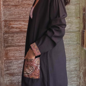 Tammy's kimono long sleeve-Flowy Rayon Cardigan Top Stylish Girlfriend Present for Summer 4