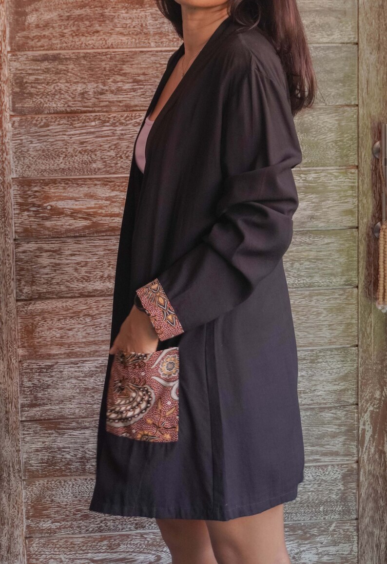 Tammy's kimono long sleeve-Flowy Rayon Cardigan Top Stylish Girlfriend Present for Summer 4