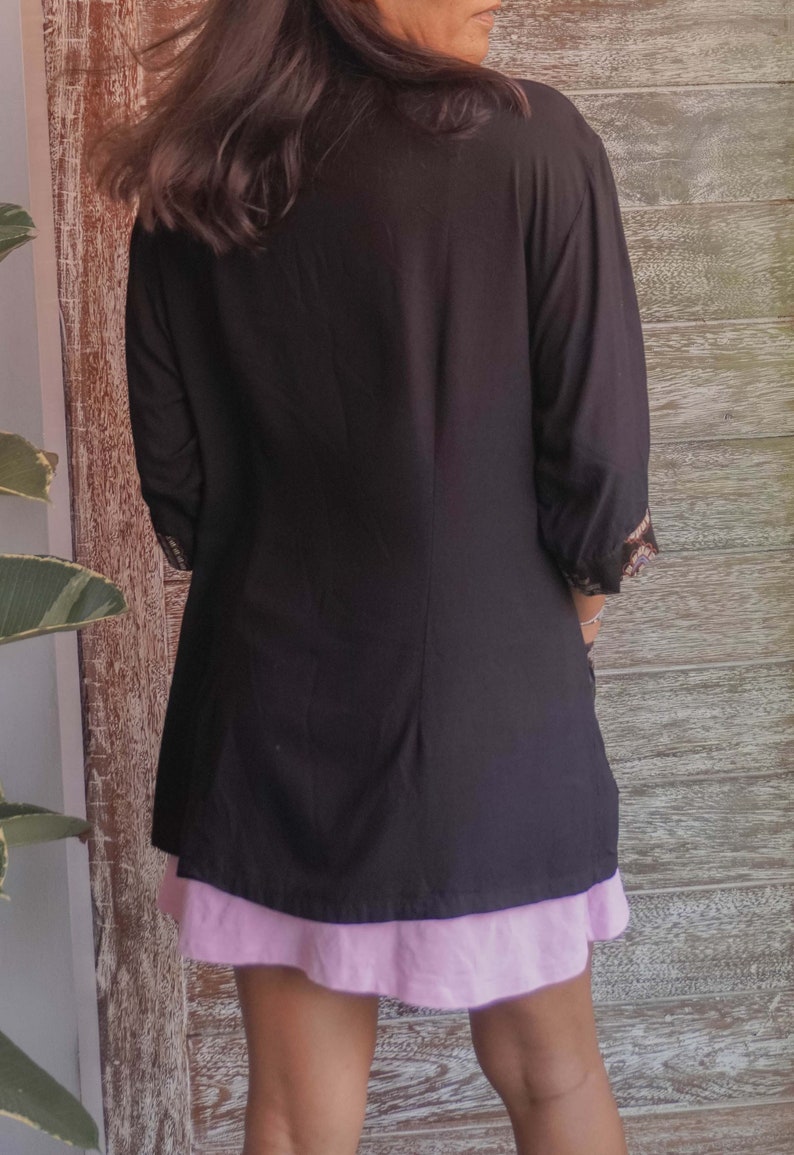 Tammy's kimono long sleeve-Flowy Rayon Cardigan Top Stylish Girlfriend Present for Summer image 10