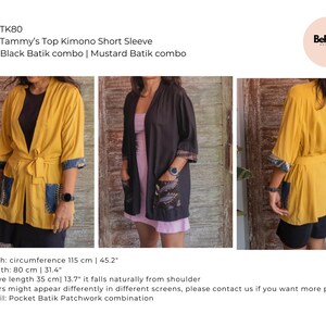 Tammy's kimono long sleeve-Flowy Rayon Cardigan Top Stylish Girlfriend Present for Summer image 5