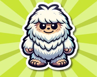 Pegatina de vinilo de críptidos – Calcomanía resistente al agua de 7,6 cm / Bigfoot, Sasquatch, Mothman, Lobo Ness, Yeti, Abominable hombre de las nieves