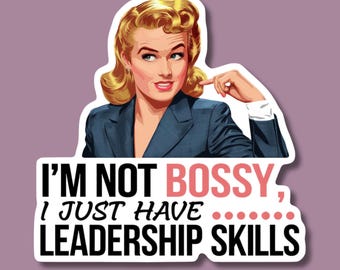 Pegatina de vinilo sarcástica retro de 3 pulgadas / Divertida calcomanía feminista / Pegatina vintage sarcástica para laptop / Comprar por unidad o paquete de 6