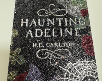 Haunting Adeline Hand-Bedazzled Book | Rhinestone Decor Book | Sparkly Gothic Romance Gift | Handmade Crystal Book Cover