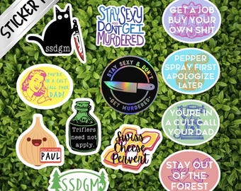 My Favorite Murder Inspired Sticker Pack | True Crime | Murderino | SSDGM