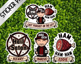 Last Podcast on the Left Vinyl Sticker Pack | Henry Zebrowski | Marcus Parks | Eddie Larson
