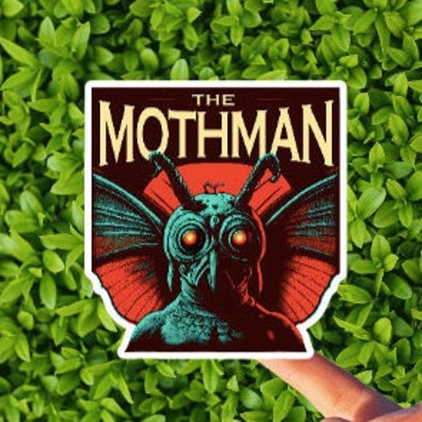 Mothman The Man The Moth The Legend Vinyl Sticker Decal! / Fantasy / UFO / Cryptid / Last Podcast on the Left