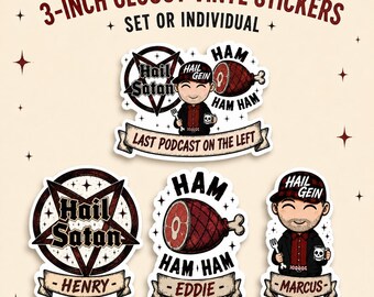 Last Podcast on the Left Vinyl Sticker Pack | Henry Zebrowski | Marcus Parks | Eddie Larson