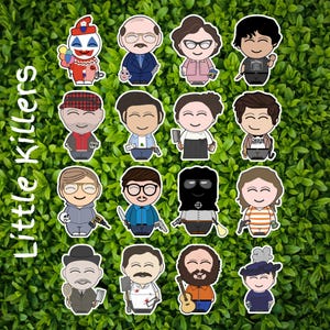 Little Killers | Tiny Terrors | Darling Deviants | Vinyl Sticker Set - True Crime Inspired