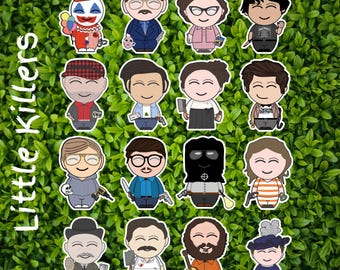 Pequeños asesinos / Pequeños terrores / Queridos desviados / Set de pegatinas de vinilo - Inspirado en crímenes reales