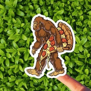 Bigfoot Pizza Sticker