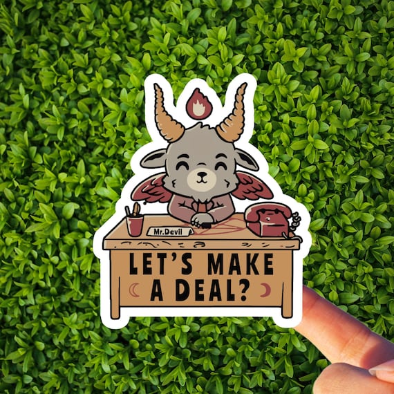 Cute Satan Lets Make a Deal Sticker / Last Podcast on the Left Hail Yourself / Ben Kissel / Pastel Goth / Henry Zebrowski / Marcus Parks