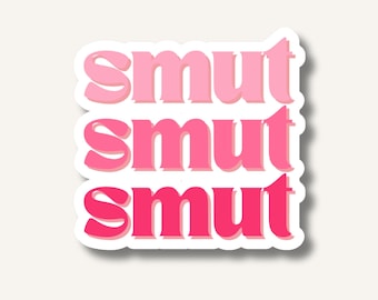 Pegatina Booktok Smut / Vinilo brillante de 3 pulgadas, Lector de novelas románticas