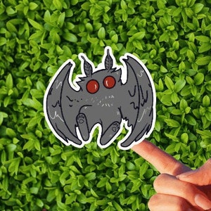 Mothman Cute Vinyl Sticker Decal! / Fantasy / UFO / Cryptid / Last Podcast on the Left