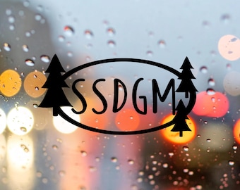 SSDGM Cat Black / My Favorite Murder / Car Vinyl Decal Sticker / Gifts for Her / Crime / My Favorite Murder Sticker