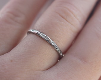 White gold wedding ring for women