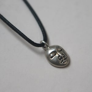 Silver MOON FACE pendant and necklace, Unisex jewelry