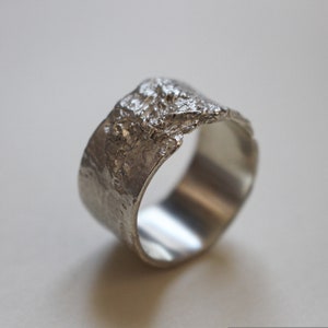 Large Silver band, Men band ring, Wide band ring, Silver band, wide ring, Matt silver ring, statement ring, thumb ring