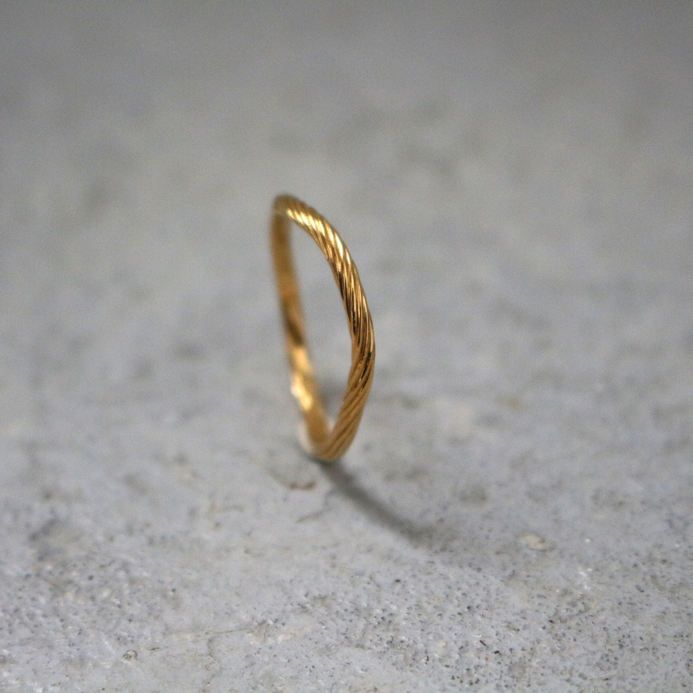 Gold Simple Thin Twisted Ring Wedding Ring for Women Etsy Singapore