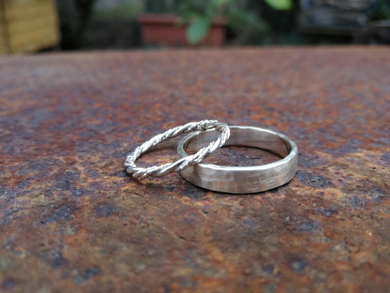Couple Rings Viking Wedding Ring Celtic Wedding Band Custom Etsy