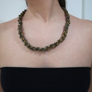 Bronze und Braune Perlenkette, Perlenkette, bronze kette, lange kette, boho halskette, boho style, handgemachter schmuck, braun