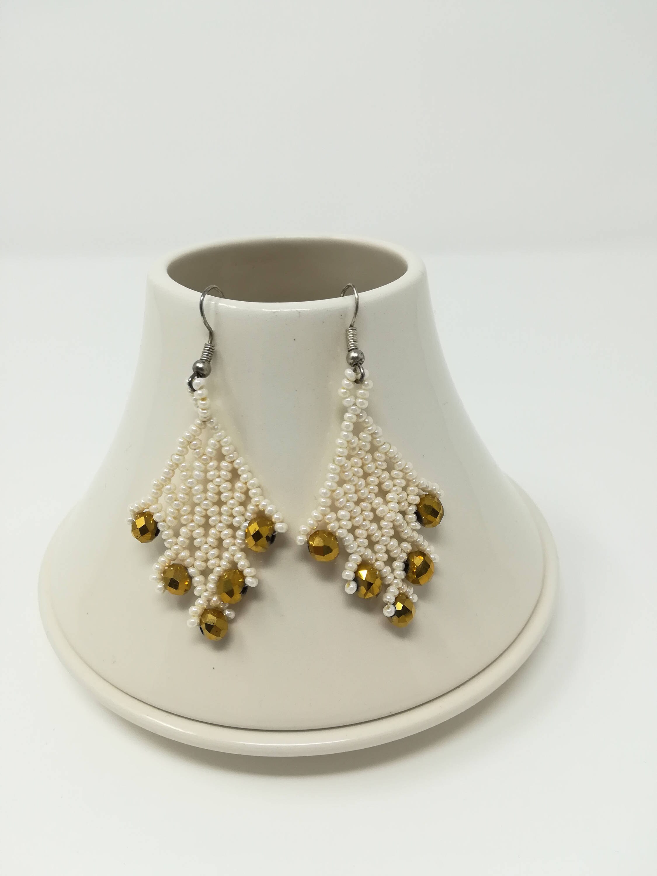 Dangle and Drop Earrings, Beaded Earrings, Handmade Jewellery, Beaded