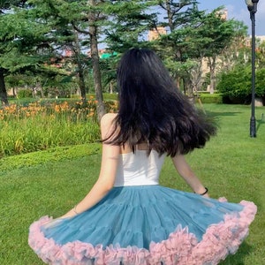 Spring and Autumn A-line Skirt,plus Size Tulle Mesh Skirt