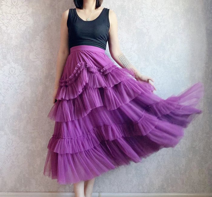 【fa.er.ie】jersey volume tulle skirt 2차☆[fa.er.ie] jersey volume tulle skirt (grey)