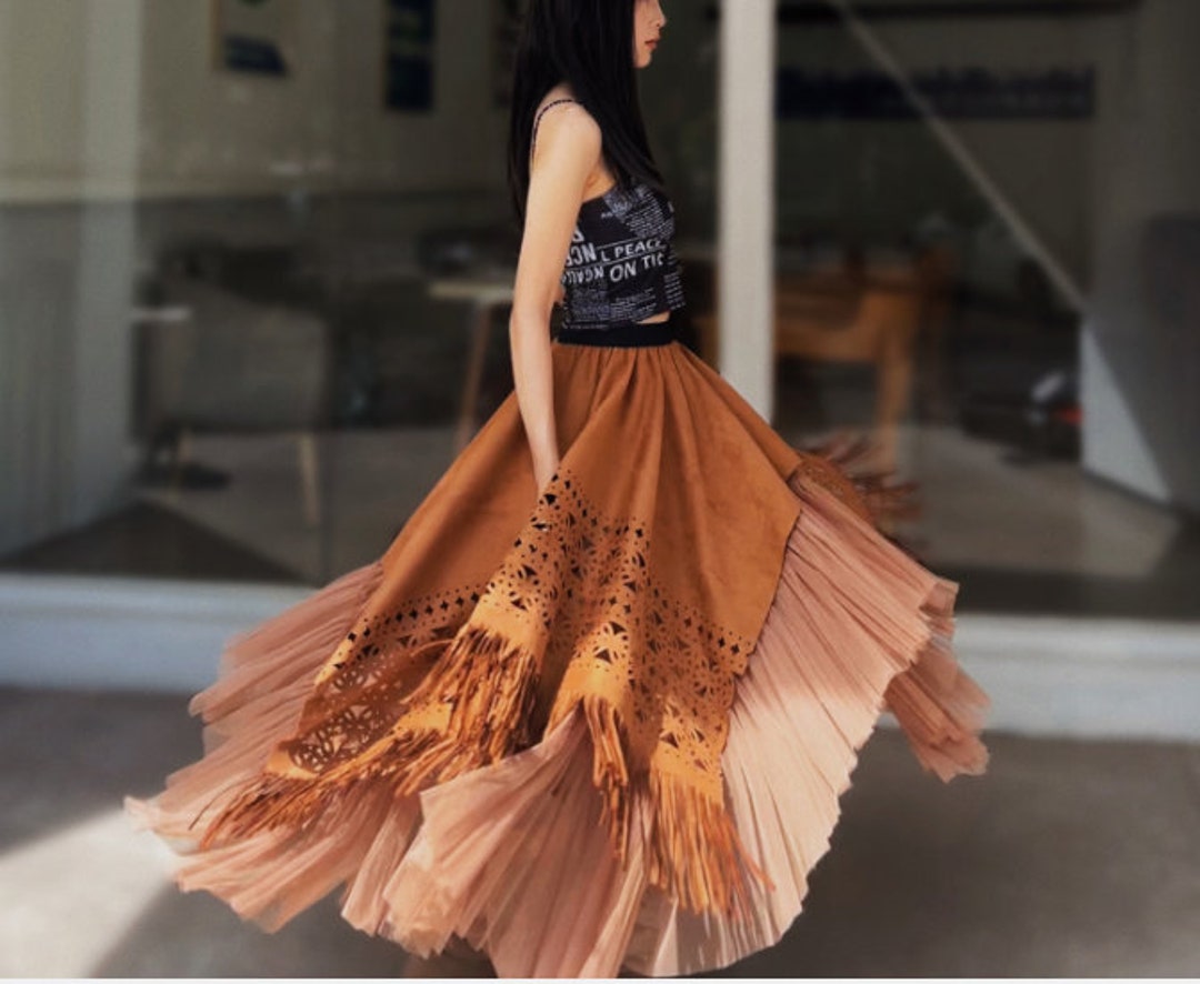 【EEUN】Twist & Fall Skirt Amazon.com: Witsmile Women's Floral Boho Skirt Flared