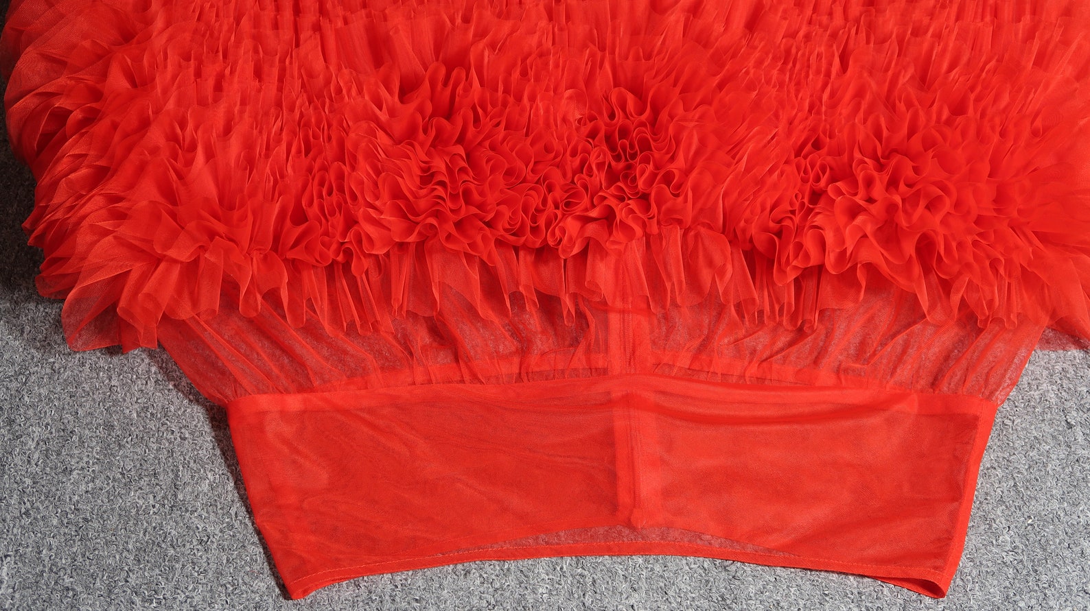 8633 Red Chiffon Skirt Dress
