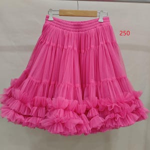 Spring and autumn A-line skirt,Plus size tulle mesh skirt,Ruffled Fairy tulle skirt,TuTu skirt,Children&#39;s dance skirts,Custom tulle skirt