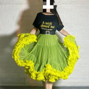 Spring and autumn A-line skirt,Plus size tulle mesh skirt,Ruffled Fairy tulle skirt,TuTu skirt,Children&#39;s dance skirts,Custom tulle skirt