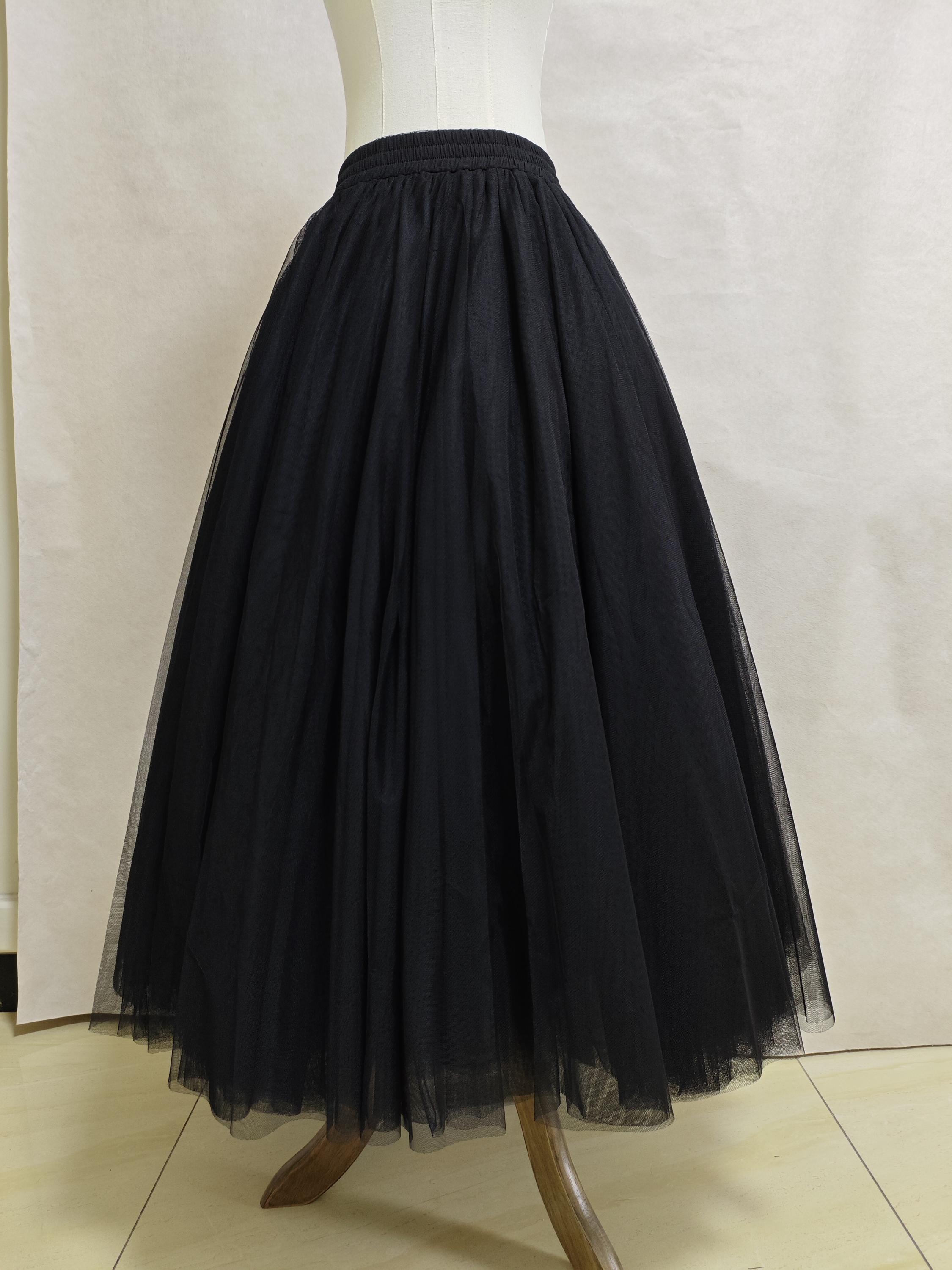 Tulle Midi Skirt Tulle Skirt Vancouver Tulle Skirt Black Adorn