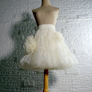 Hepburn Tutu, Vintage Polka Dot Organza Rock, Swing Rock, Abendkleid, Kleidchen Rock, Maßgeschneiderter Tüllrock