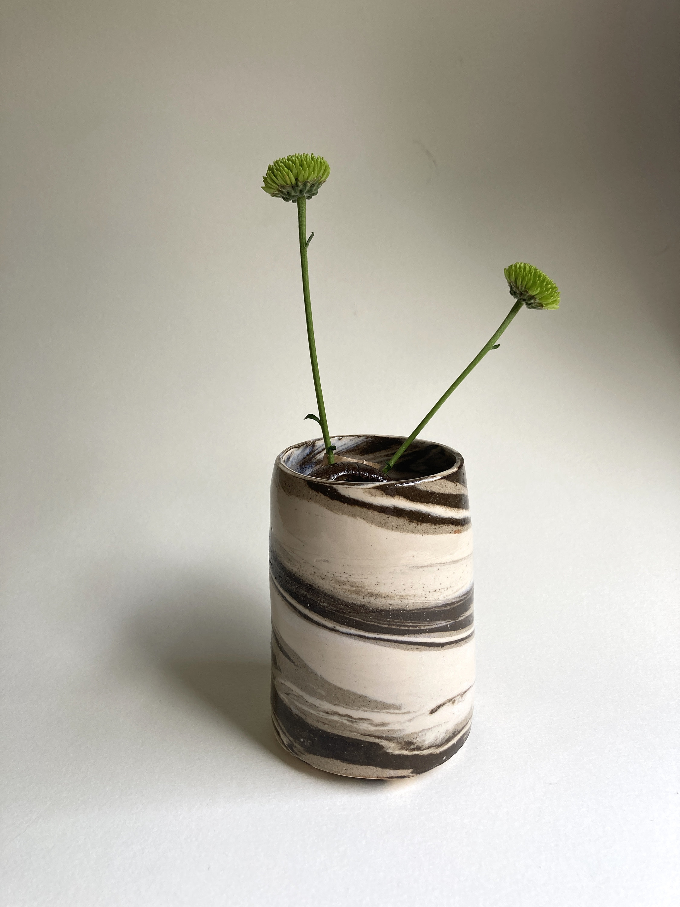 Vase en argile marbrée Céramique jetée à la main Poterie Etsy