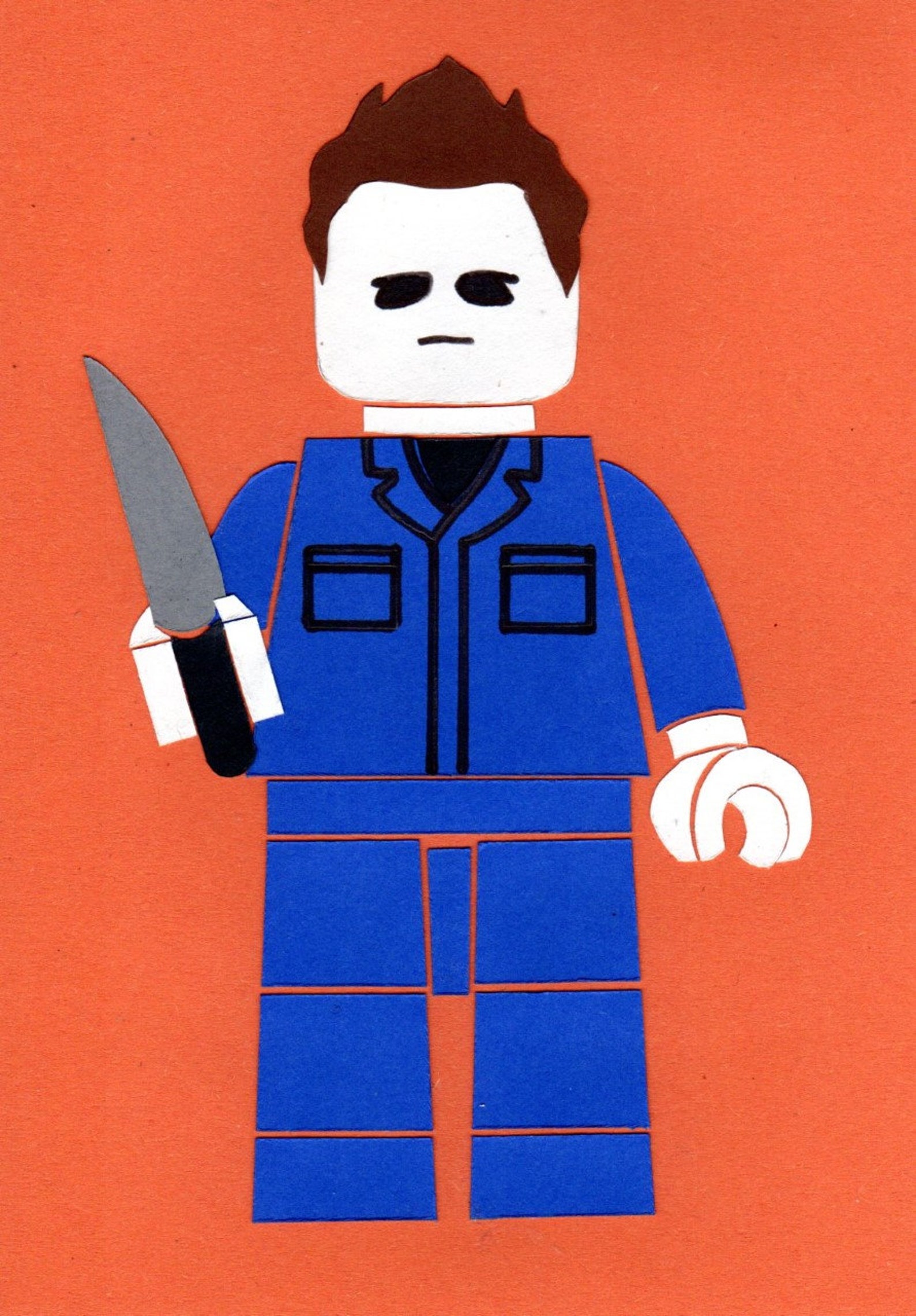 Lego Michael Myers Greeting Card. A6 Blank Card Envelope | Etsy