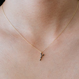 Monograma Y, alfabeto, collar inicial, collar de letras 925 oro de plata de ley /ROSEGOLD / plata chapada con zirconia cúbica negra