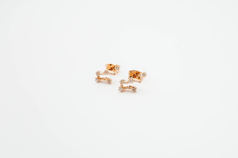 Gemini May 21. Jun 20. Zodiac Earrings 925 Silver GOLD / SILVER / ROSEGOLD plated Star Constellation image 4